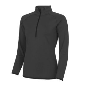 AWDis női sport felső Cool 1/2 Zip 290 antracit-fekete