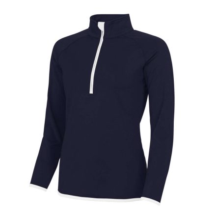 AWDis női sport felső Cool 1/2 Zip 290 tengerkék-fehér