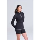 AWDis női sport felső Cool 1/2 Zip 290 fekete-fehér