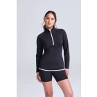 AWDis női sport felső Cool 1/2 Zip 290 fekete-fehér