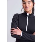 AWDis női sport felső Cool 1/2 Zip 290 fekete-fehér