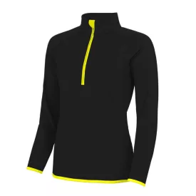 AWDis női sport felső Cool 1/2 Zip 290 fekete-sárga