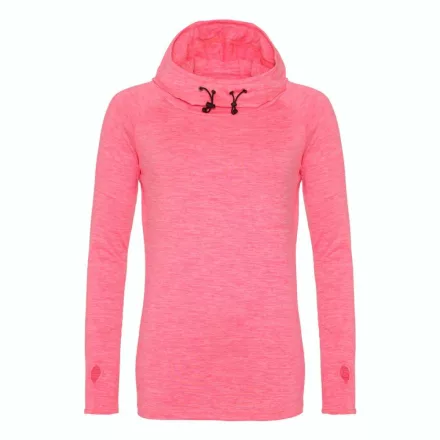 AWDis női sport felső Cool Cowl 210 melírozott neon pink