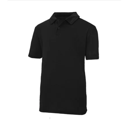 AWDis gyerek galléros póló Cool 140 fekete