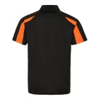 AWDis galléros póló Contrast Cool 140 fekete-narancs