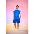 AWDis galléros póló Contrast Cool 140 királykék-fehér