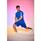 AWDis galléros póló Contrast Cool 140 királykék-fehér