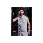 AWDis ujjatlan felső Muscle Hoodie 240 melírozott szürke