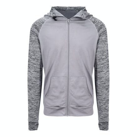 AWDis sport felső Cool Zoodie 240 tengerkék-melírozott szürke