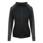 AWDis női sport felső Cool Zoodie 240 fekete-melírozott fekete