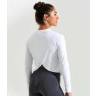 AWDis hosszú ujjú női póló Cross Back T 160 fehér