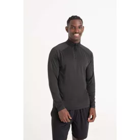 AWDis hosszú ujjú felső Active 1/4 Zip 145 fekete