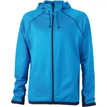 James & Nicholson Mens Hooded Fleece Jacket