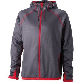 James & Nicholson Mens Hooded Fleece Jacket