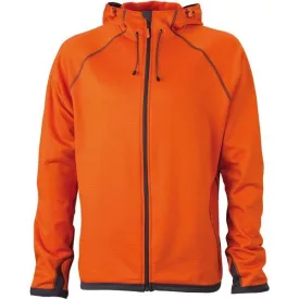 James & Nicholson Mens Hooded Fleece Jacket