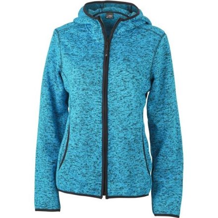 James & Nicholson Ladies' Knitted Hooded Fleece Jacket