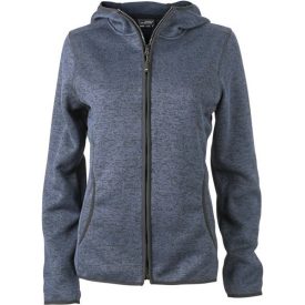 James & Nicholson Ladies' Knitted Hooded Fleece Jacket