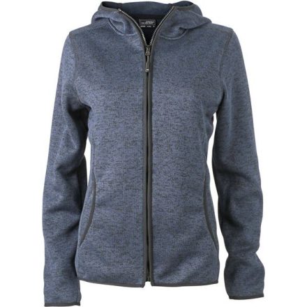 James & Nicholson Ladies' Knitted Hooded Fleece Jacket