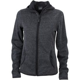 James & Nicholson Ladies' Knitted Hooded Fleece Jacket