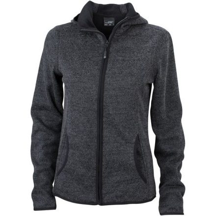 James & Nicholson Ladies' Knitted Hooded Fleece Jacket