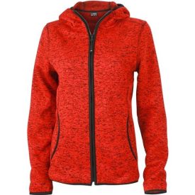 James & Nicholson Ladies' Knitted Hooded Fleece Jacket