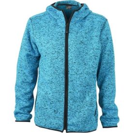 James & Nicholson Men's Knitted Hooded Fleece Jacket