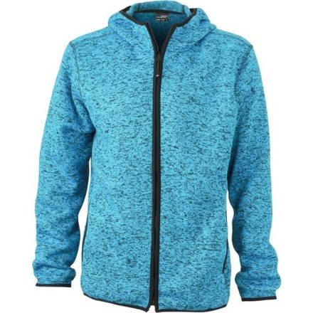 James & Nicholson Men's Knitted Hooded Fleece Jacket