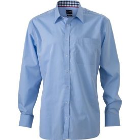James & Nicholson Checked Poplin Shirt
