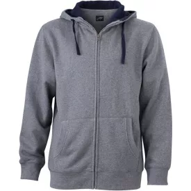 James & Nicholson Men's Lifestyle Hooded Sweat Jacket