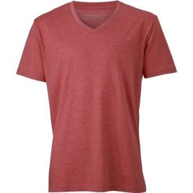 James & Nicholson Men's V-Neck Heather T-Shirt