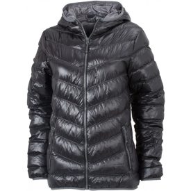 James & Nicholson Ladies' Lightweight Down Hooded Jacket