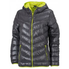 James & Nicholson Ladies' Lightweight Down Hooded Jacket