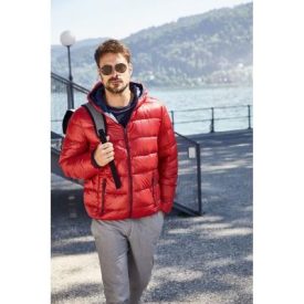 James & Nicholson Men's Lightweight Hooded Down Jacket