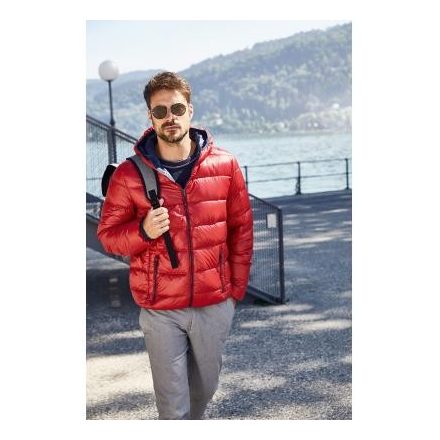 James & Nicholson Men's Lightweight Hooded Down Jacket