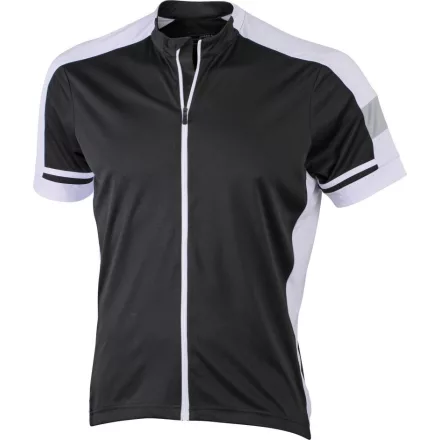 James & Nicholson Men's Full Zip Bike T-Shirt
