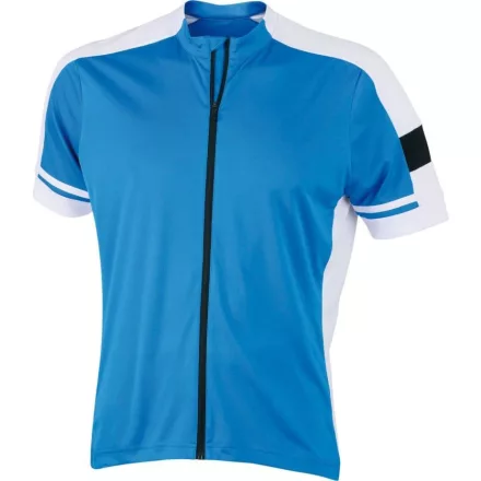 James & Nicholson Men's Full Zip Bike T-Shirt