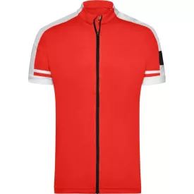James&Nicholson biciklis mez Full Zip 150 piros