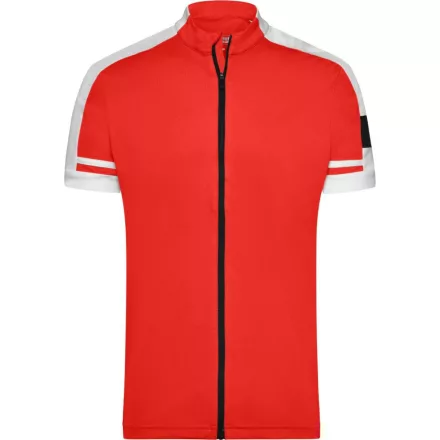 James&Nicholson biciklis mez Full Zip 150 piros