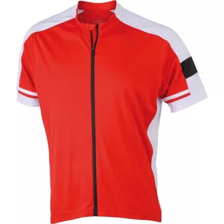 James & Nicholson Men's Full Zip Bike T-Shirt