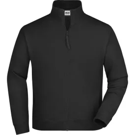 James&Nicholson pulóver Sweatjacket 300 fekete