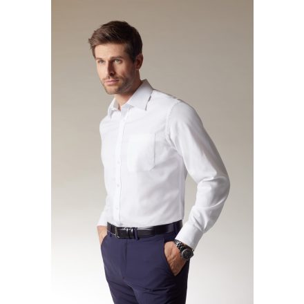 James&Nicholson hosszú ujjú ing Micro-Twill 120 fehér