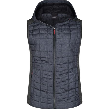 James & Nicholson Ladies Knitted Hybrid Vest