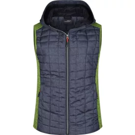 James & Nicholson Ladies Knitted Hybrid Vest