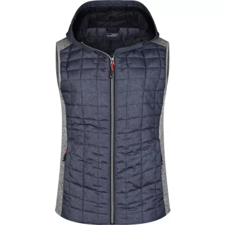 James & Nicholson Ladies Knitted Hybrid Vest