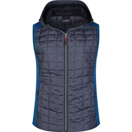 James & Nicholson Ladies Knitted Hybrid Vest