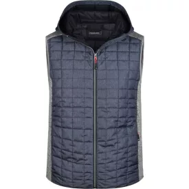 James & Nicholson Men's Knitted Hybrid Vest