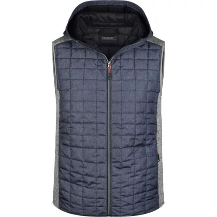 James & Nicholson Men's Knitted Hybrid Vest