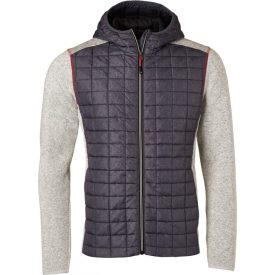 James & Nicholson Men's Knitted Hybrid Jacket
