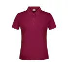 James&Nicholson galléros női póló Piqué 180 wine