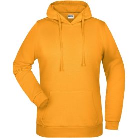 James&Nicholson női pulóver Hooded Sweat 280 aranysárga
